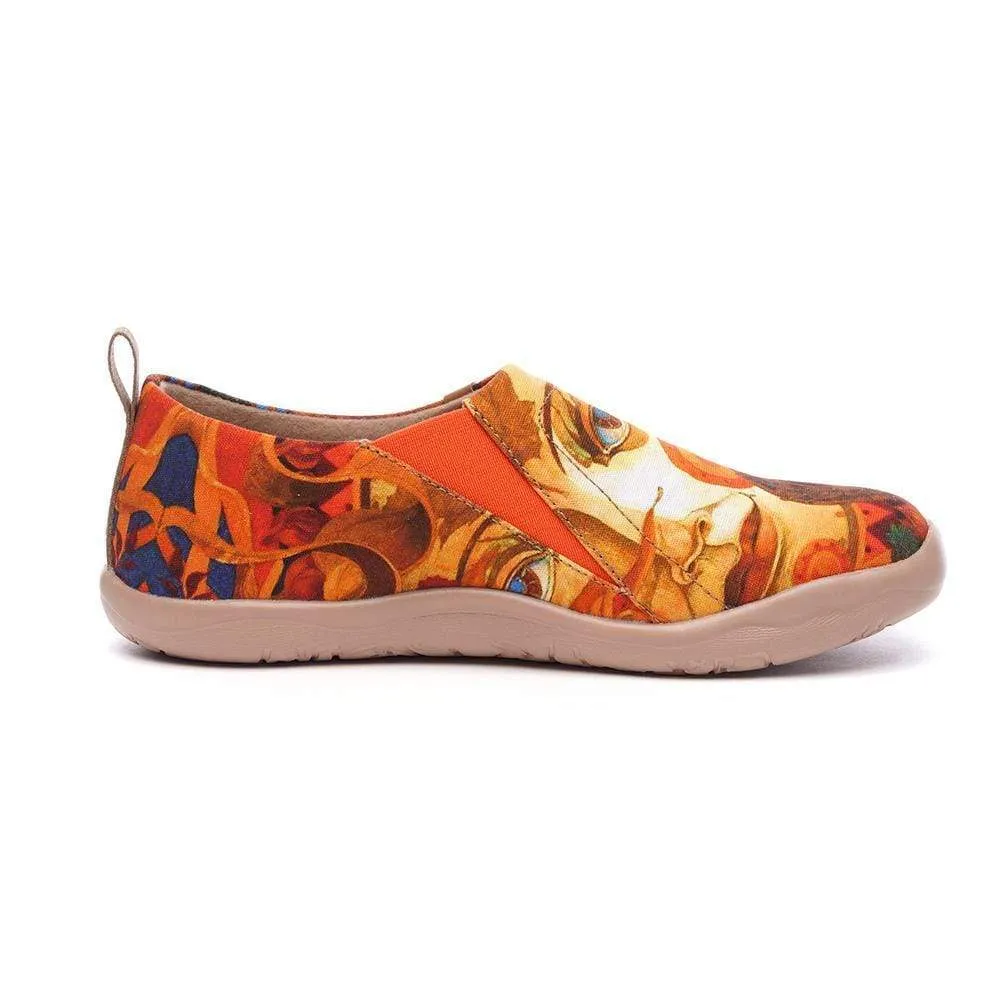 -Autumn Sun- Unique Art Painted Canvas Loafers for Women