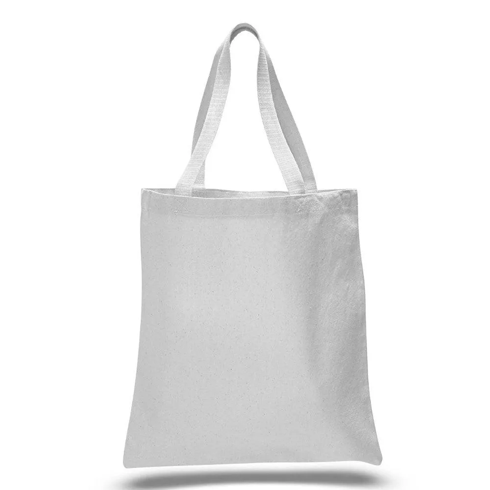 12 Oz. Colored Canvas Simple Tote Bag Printed with a Customizable SLANT COLLECTION Design