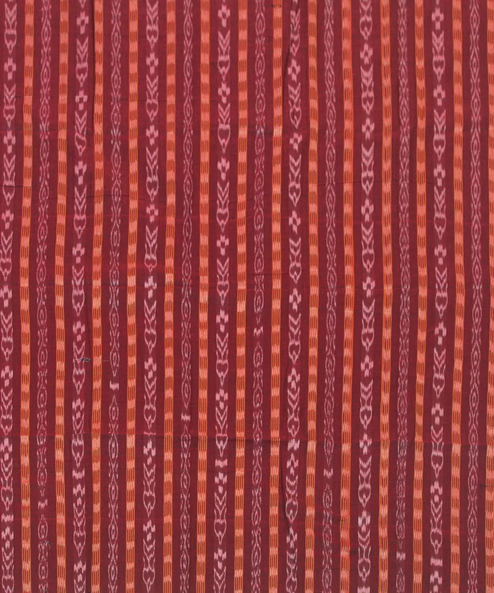 2.4 m maroon handwoven nuapatna cotton dress material