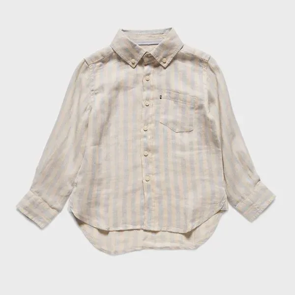 Academy Brand Rookie Farrelly Linen Shirt - Ice Blue