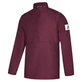 adidas Men's Maroon/White Game Mode Long Sleeve Quarter Zip