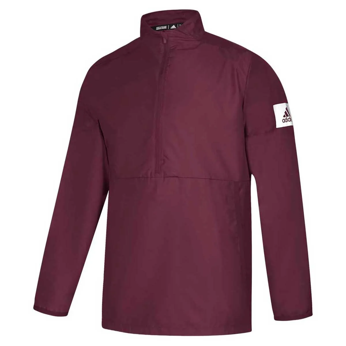 adidas Men's Maroon/White Game Mode Long Sleeve Quarter Zip