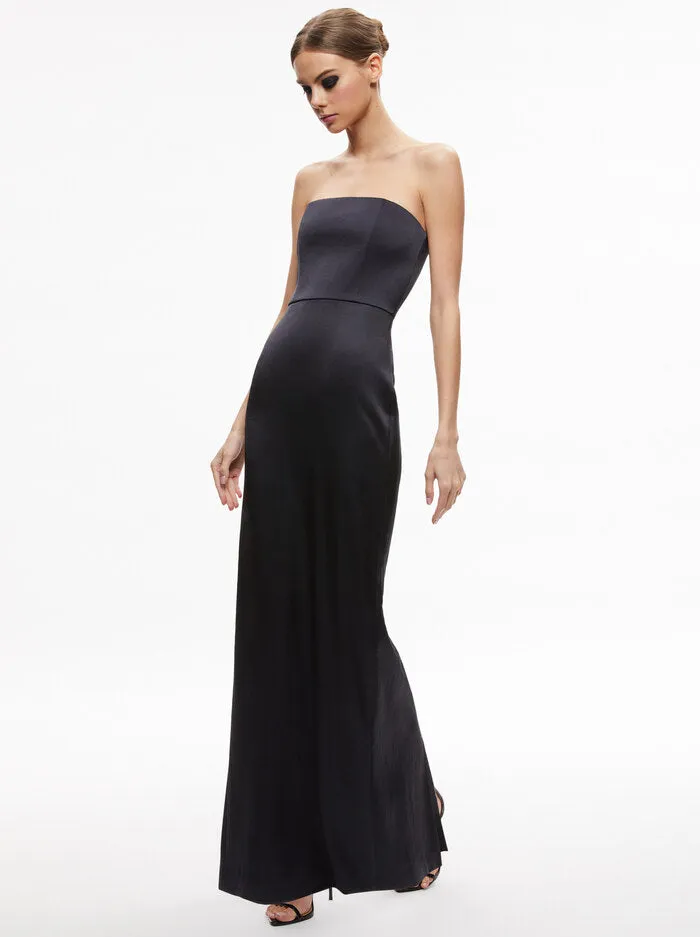 Alice   Olivia - Doreen Strapless Maxi Dress - Black