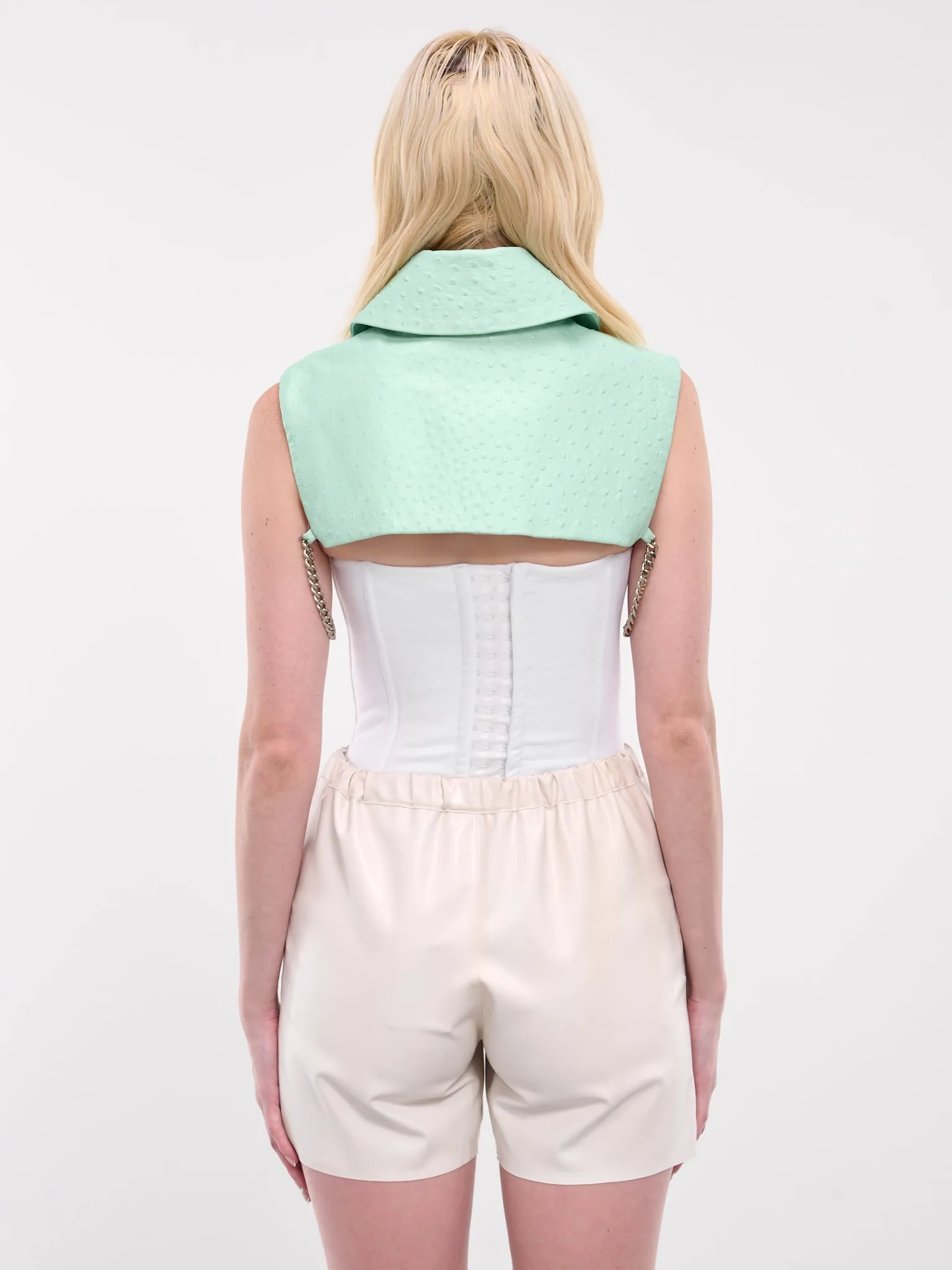 Andy Leather Crop Top (ANDY-LEATHER-MINT)