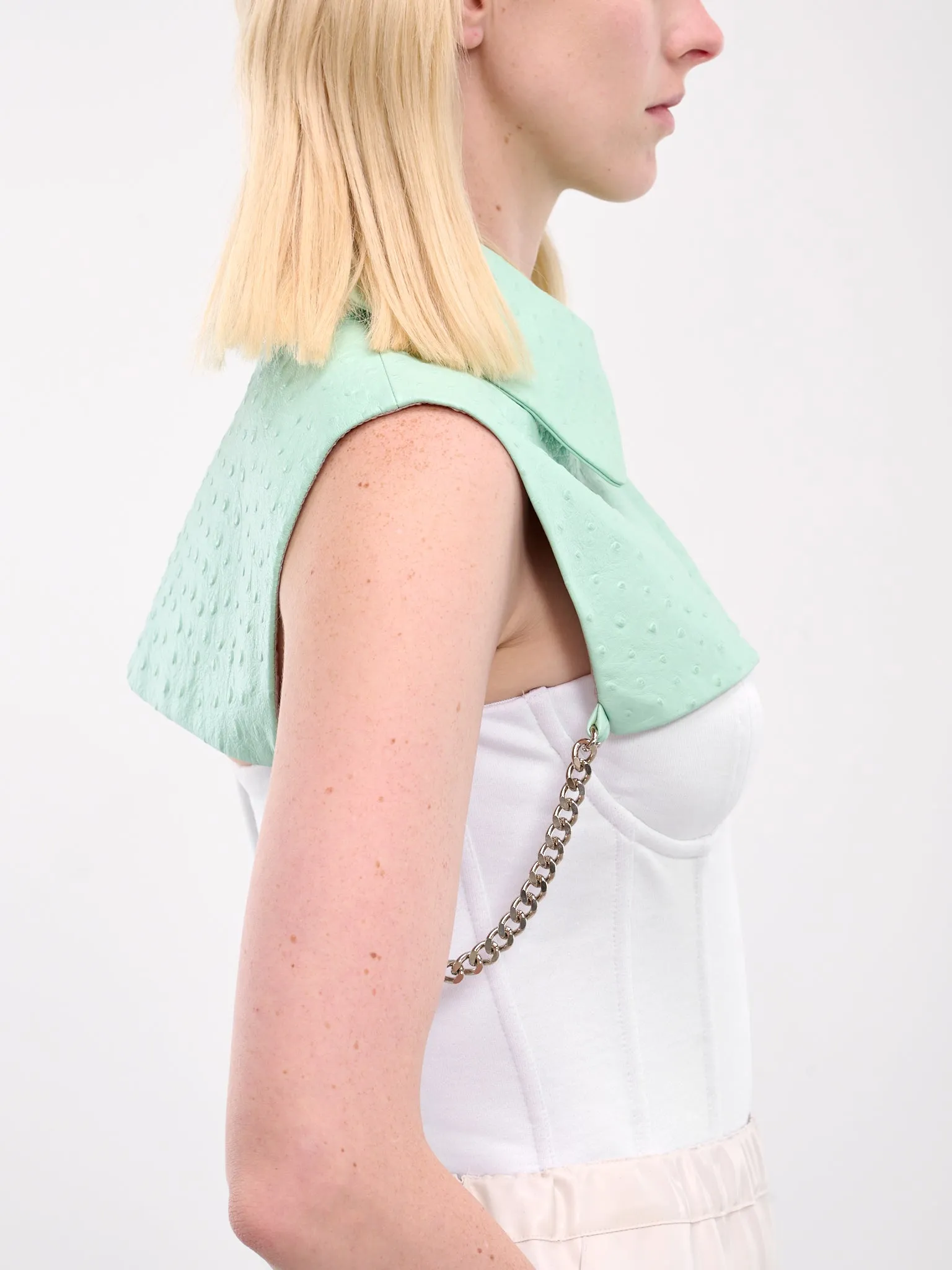 Andy Leather Crop Top (ANDY-LEATHER-MINT)