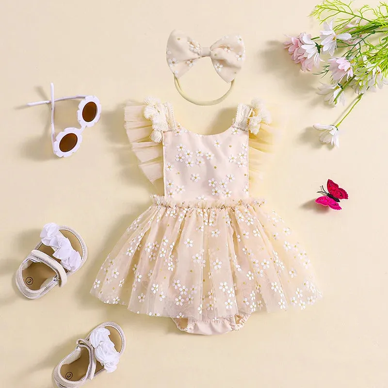 AZALEA Floral Tassel Romper Dress