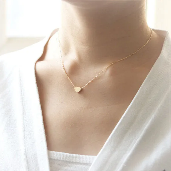 Back to the Basic-Tiny heart Necklace in gold