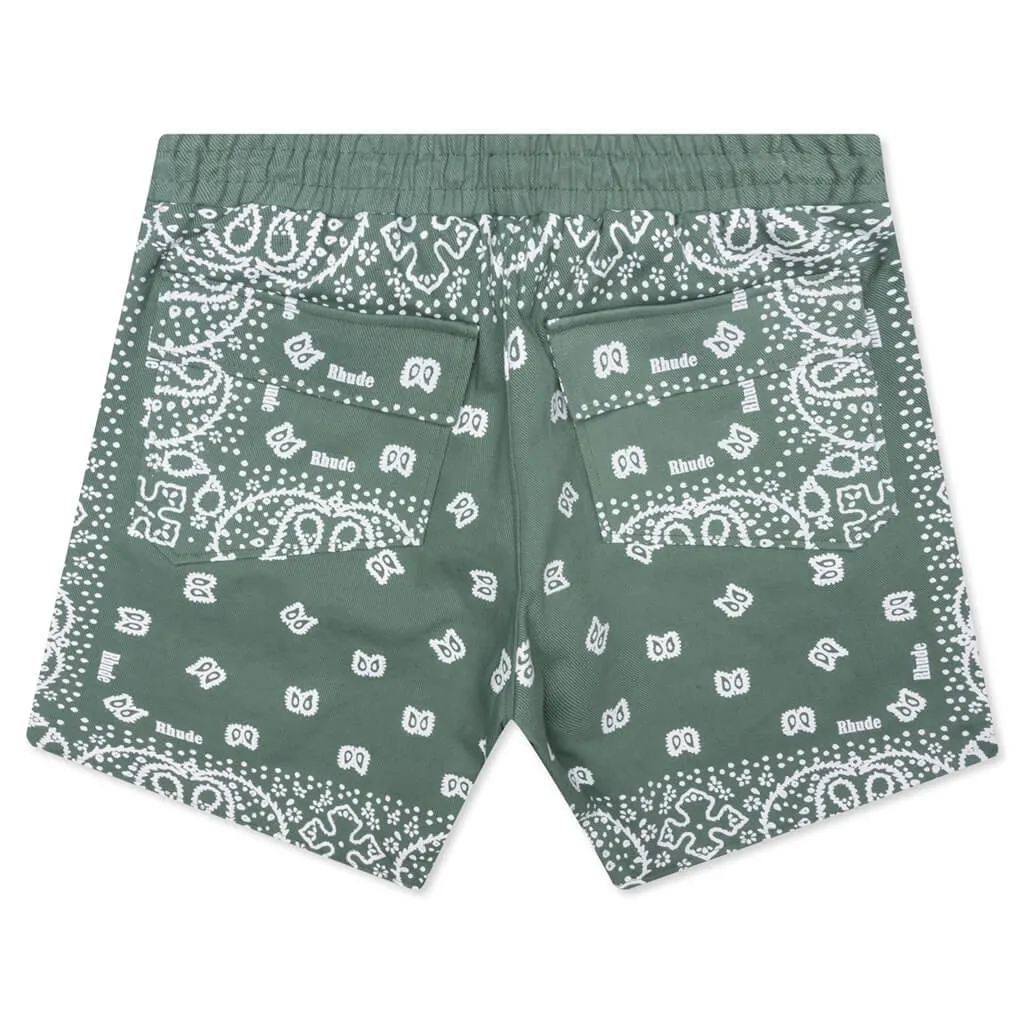 Bandana Shorts - Sage