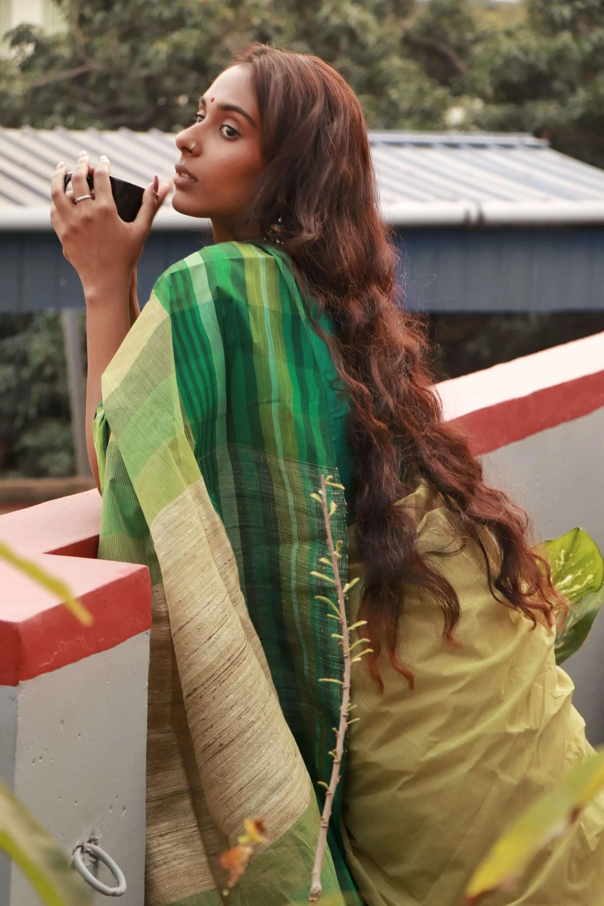 Basant - Shefali Bengal summer in handloom Jute cotton saree