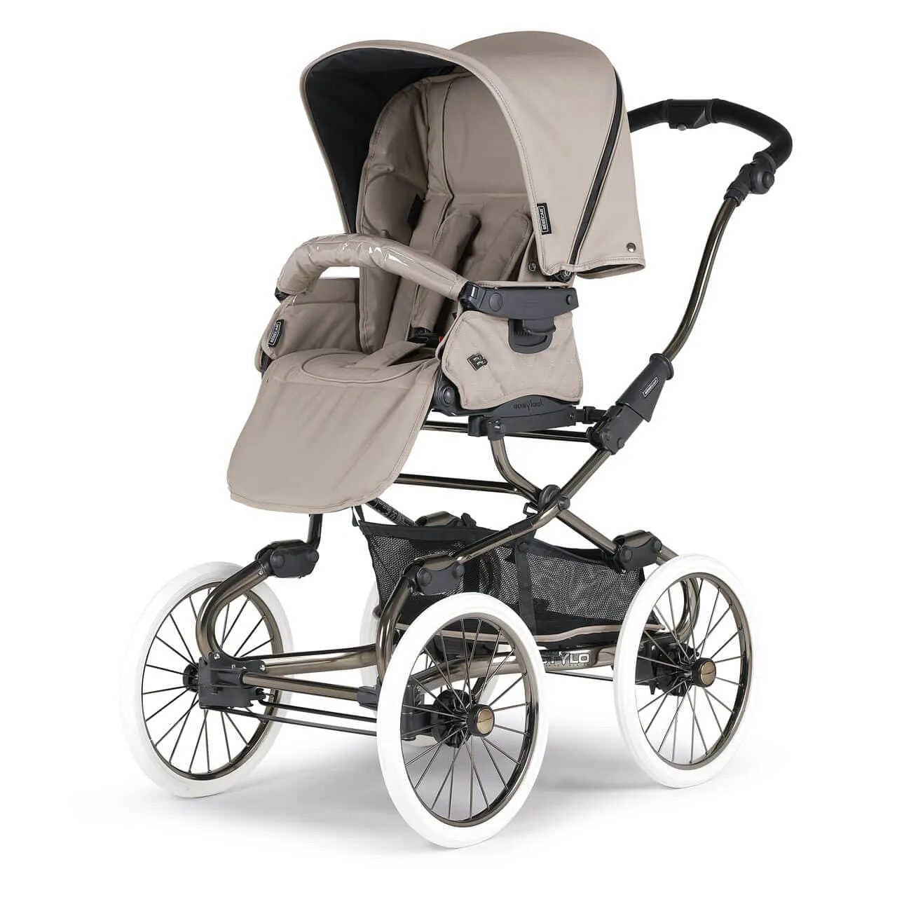 Bebecar Stylo Class  Combination Pram, Raincover and LA3 Kit - Autumn Beige