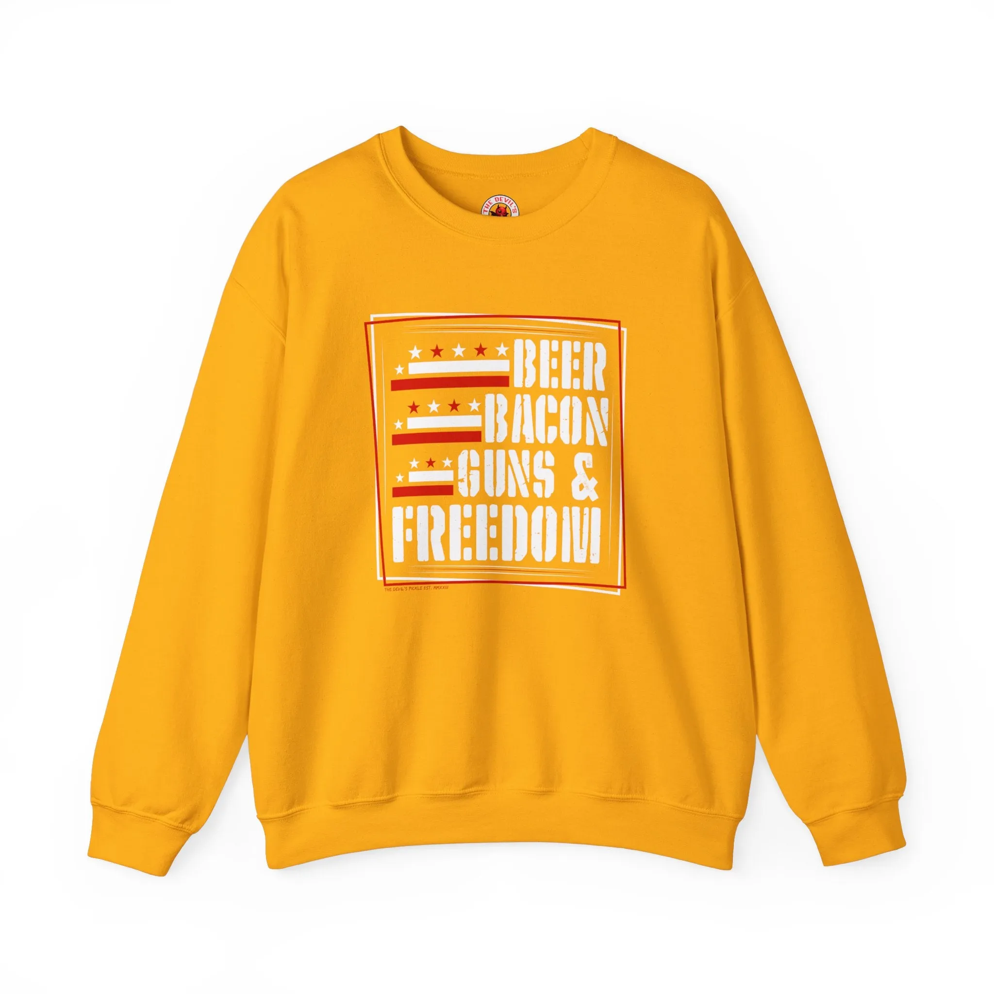 Beer Bacon Guns and Freedom Crewneck Sweatshirt