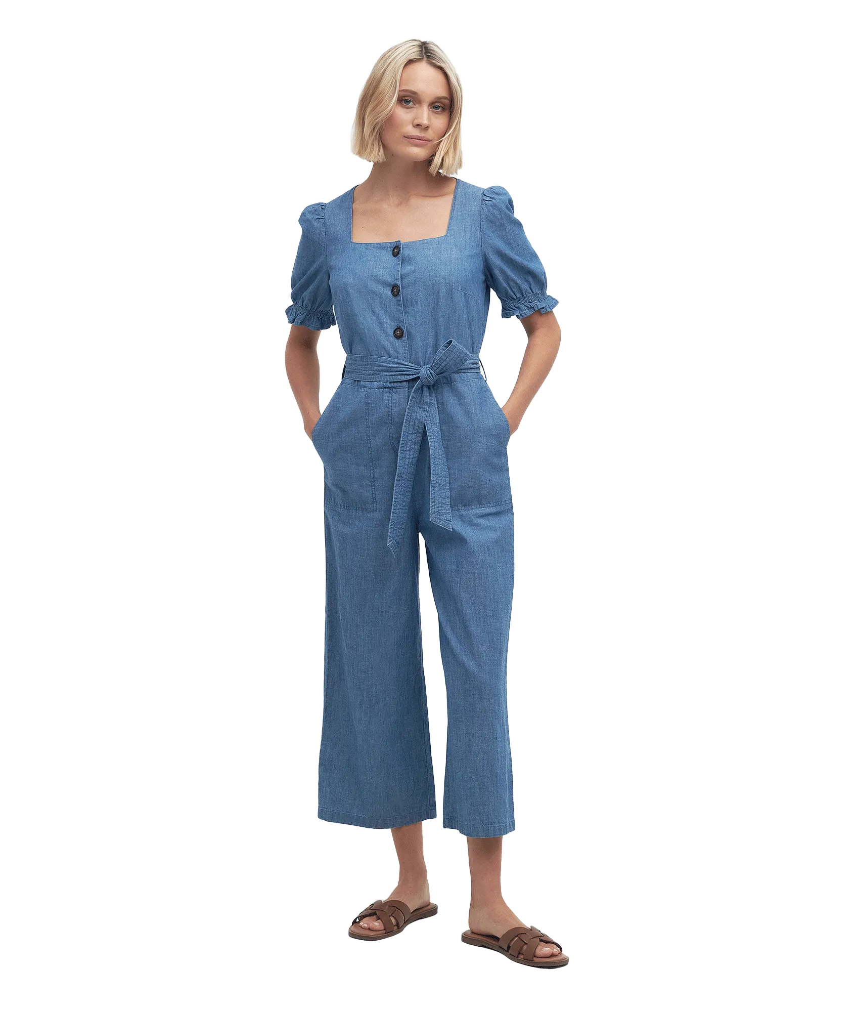 Berkley Wide Leg Jumpsuit - Blue