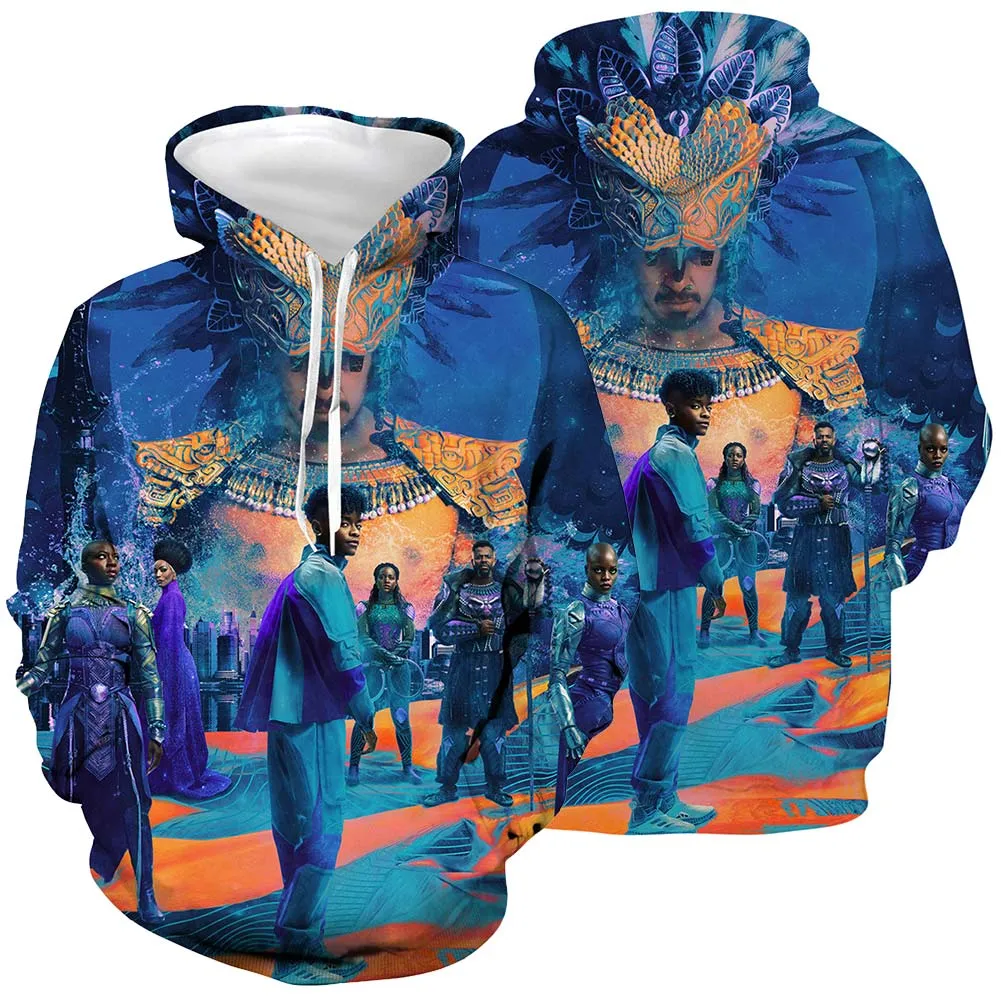 Black Panther Cosplay Hoodie 3D Printed Hooded Sweatshirt Men Women Casual Streetwear Pullover