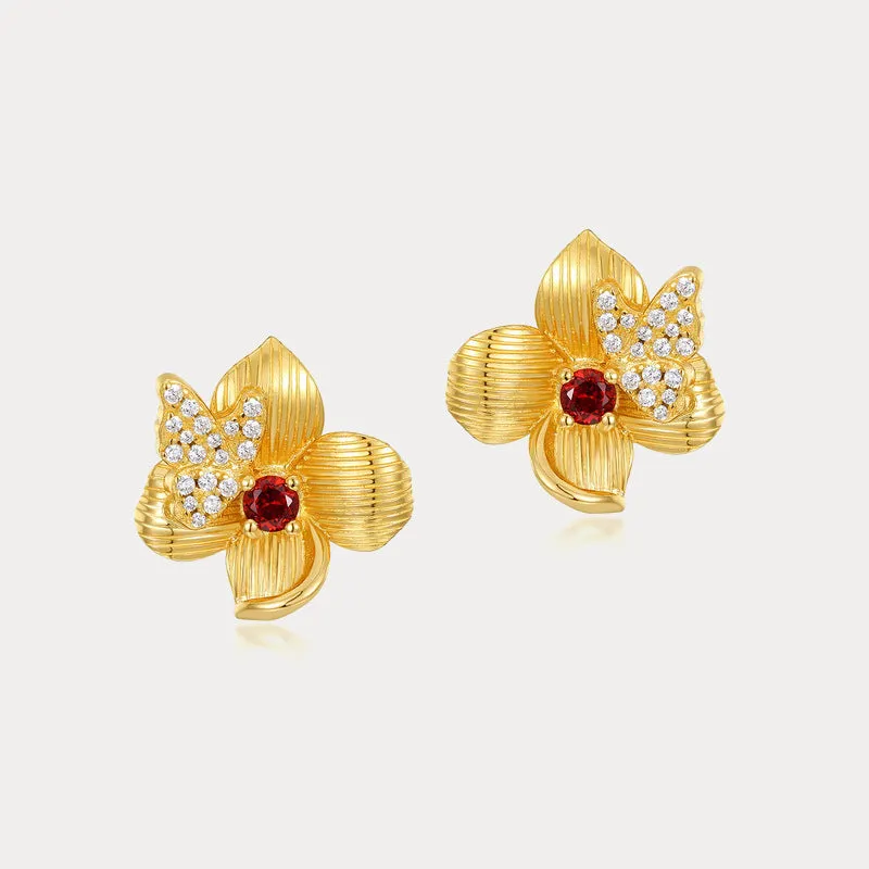 Butterfly Blossom Stud Earrings