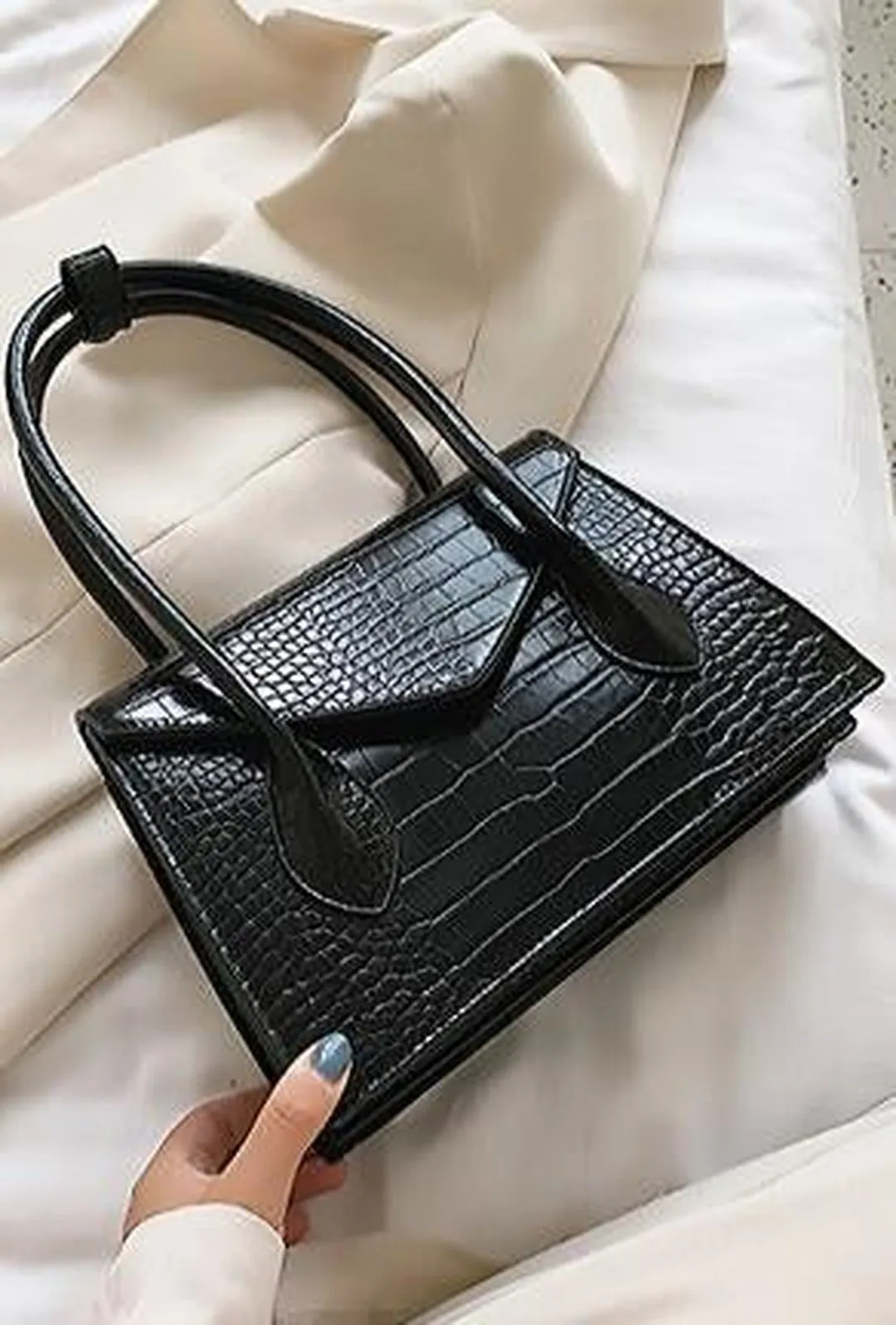 CHELA - CROC BAGUETTE BAG