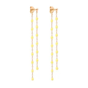 Classic Gigi dangling Mimosa earrings, Rose Gold