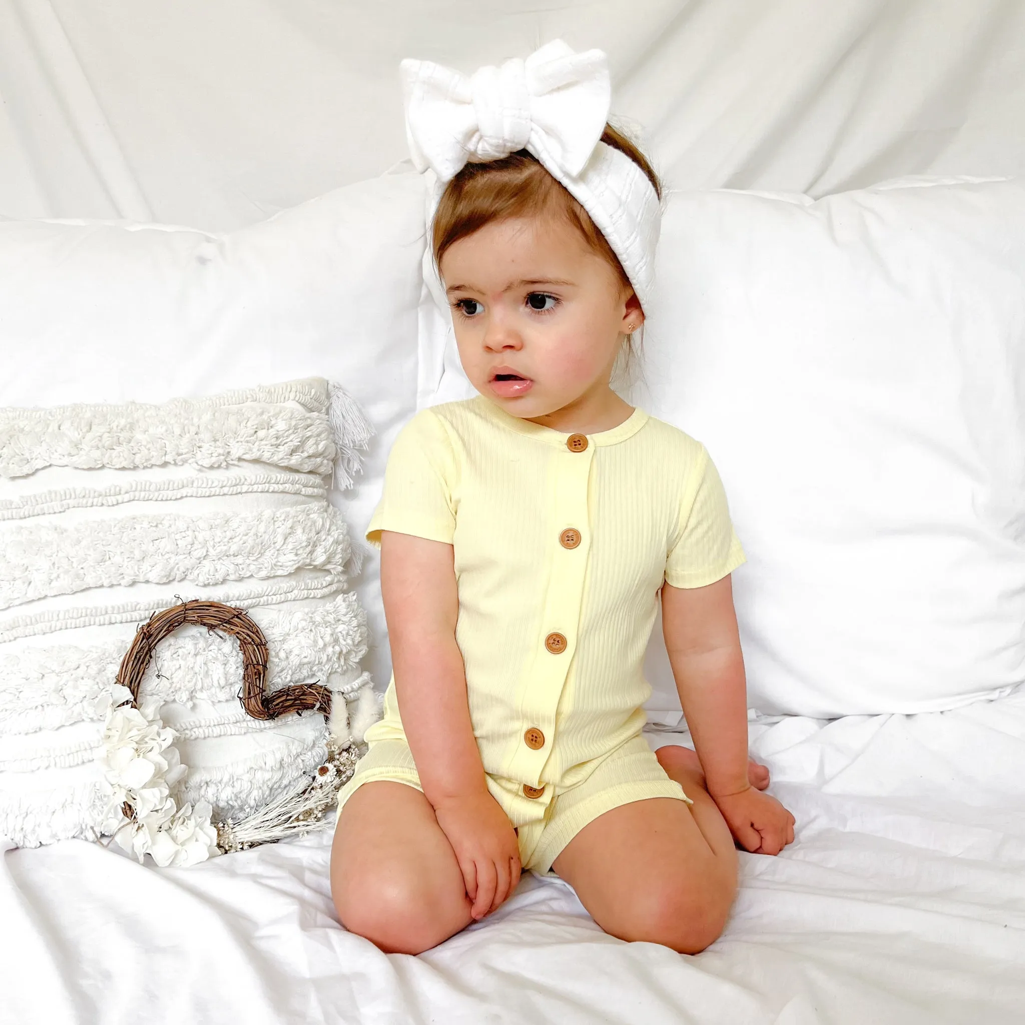 Cozy Summer Louie Romper - Banana