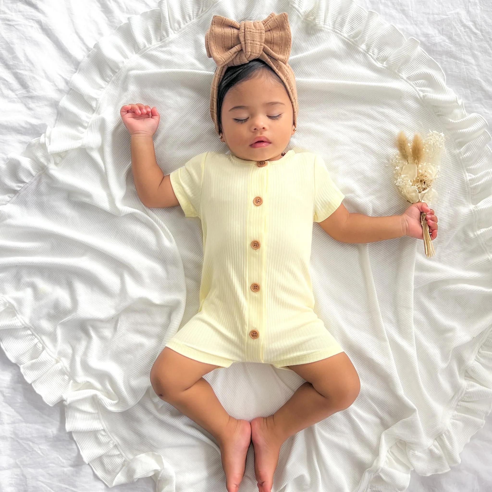 Cozy Summer Louie Romper - Banana