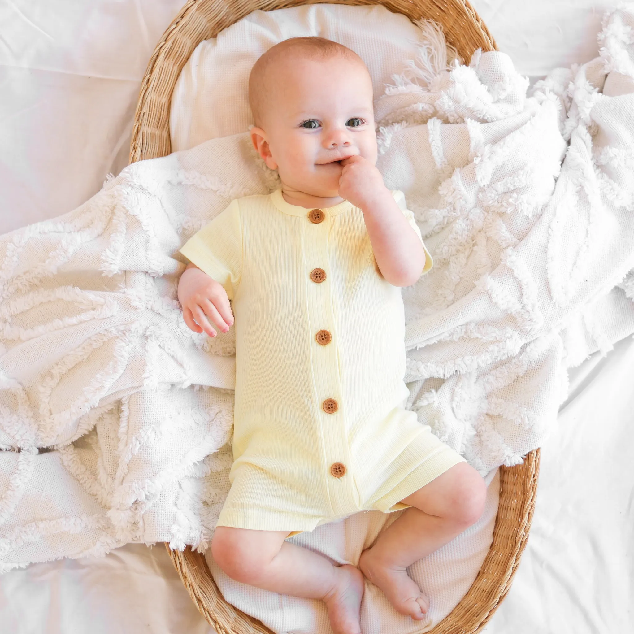 Cozy Summer Louie Romper - Banana