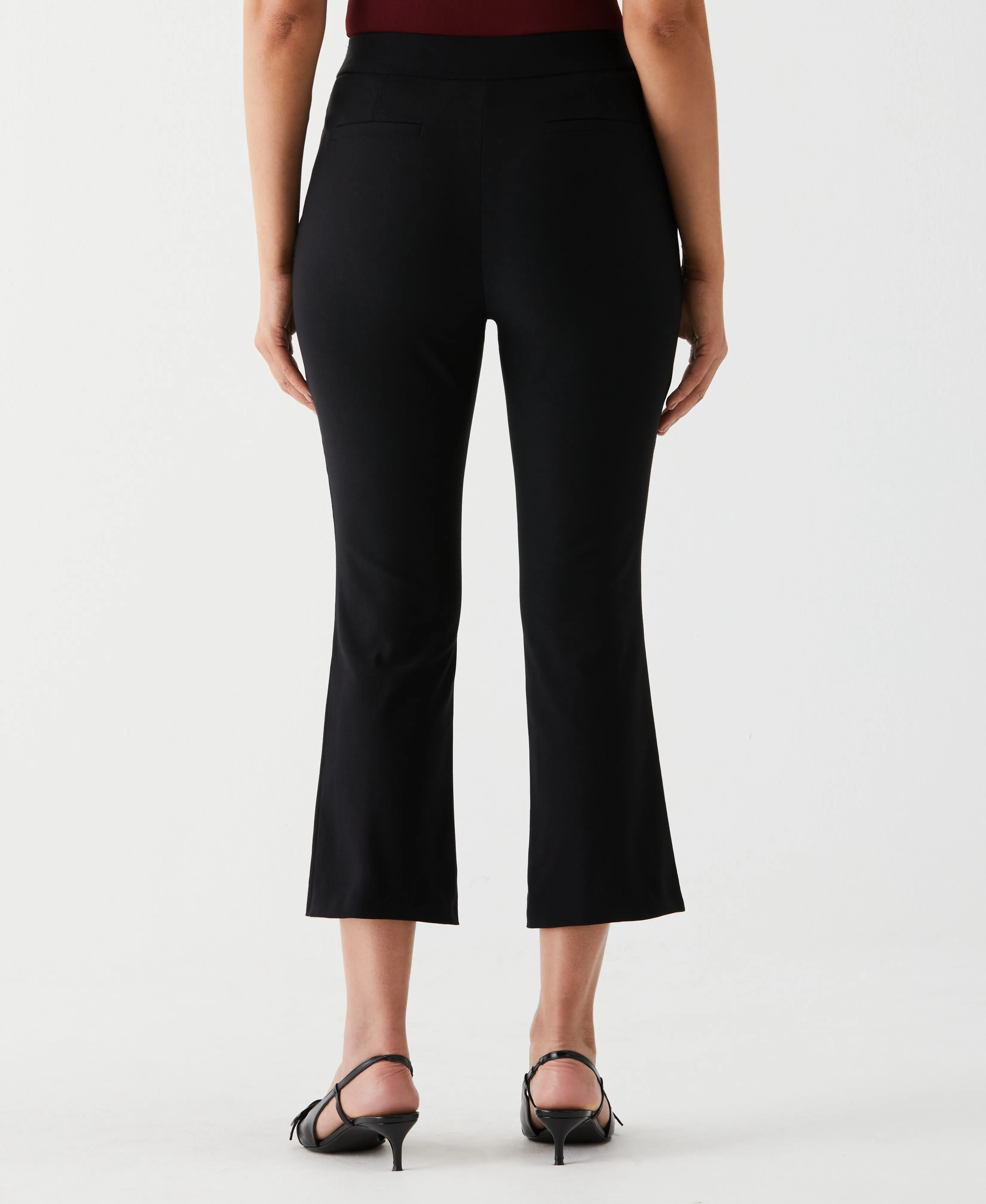 Crop Boot Cut Pant with Belt