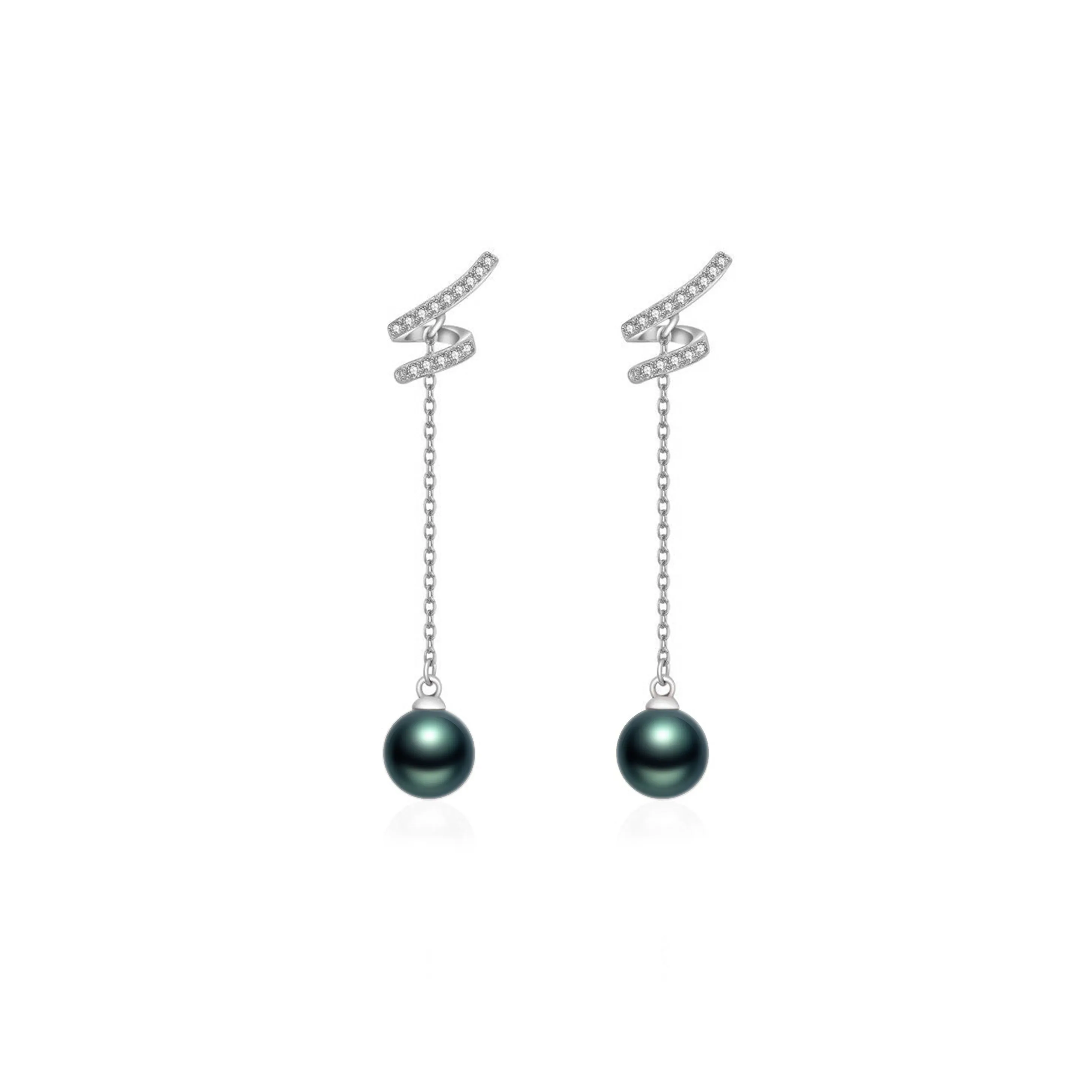 Elegant Tahitian Saltwater Pearl Earrings WE00398 | S Collection