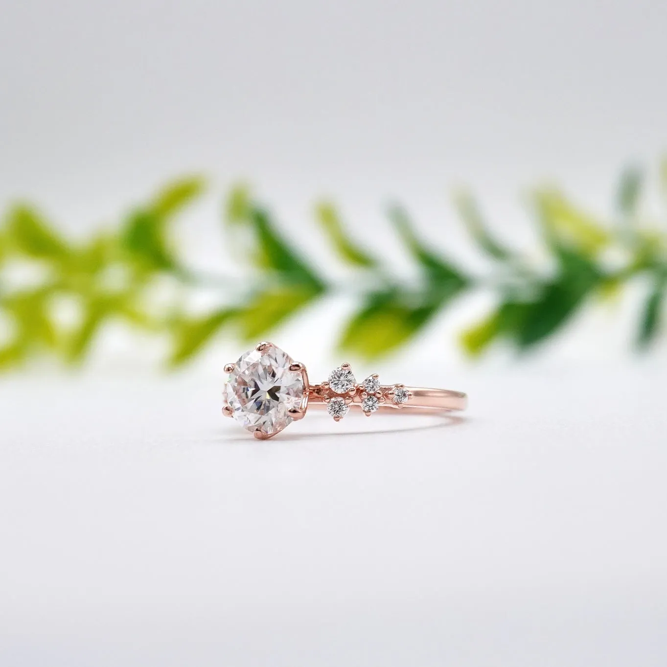 Ellia 1.04ct Forever ONE Moissanite 14K Rose Gold