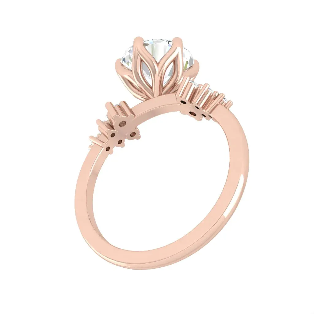 Ellia 1.04ct Forever ONE Moissanite 14K Rose Gold