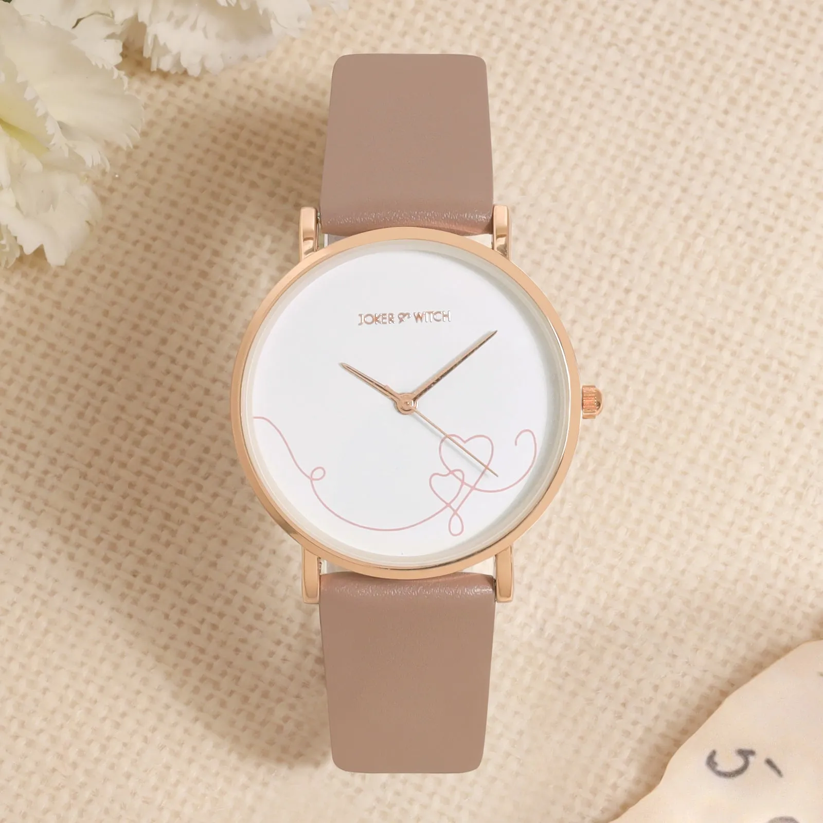 Enchant Mauve PU Strap Watch