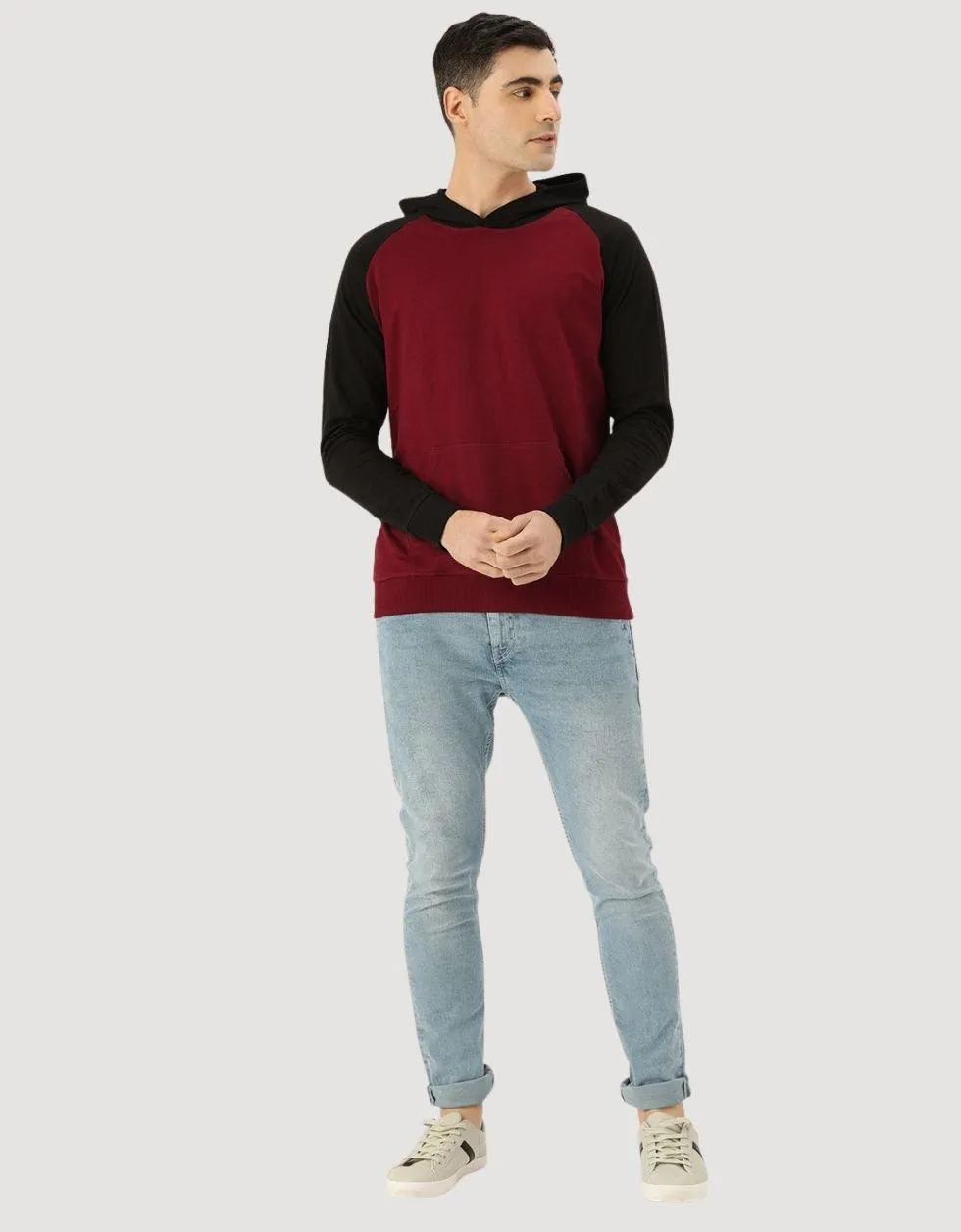 Everyday Maroon Vibes: Kangaroo Pocket Pullover Sweatshirt