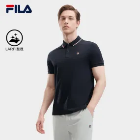 FILA CORE LIFESTYLE MODERN HERITAGE DNA-FRENCH CHIC Men Short Sleeve Polo (Navy)