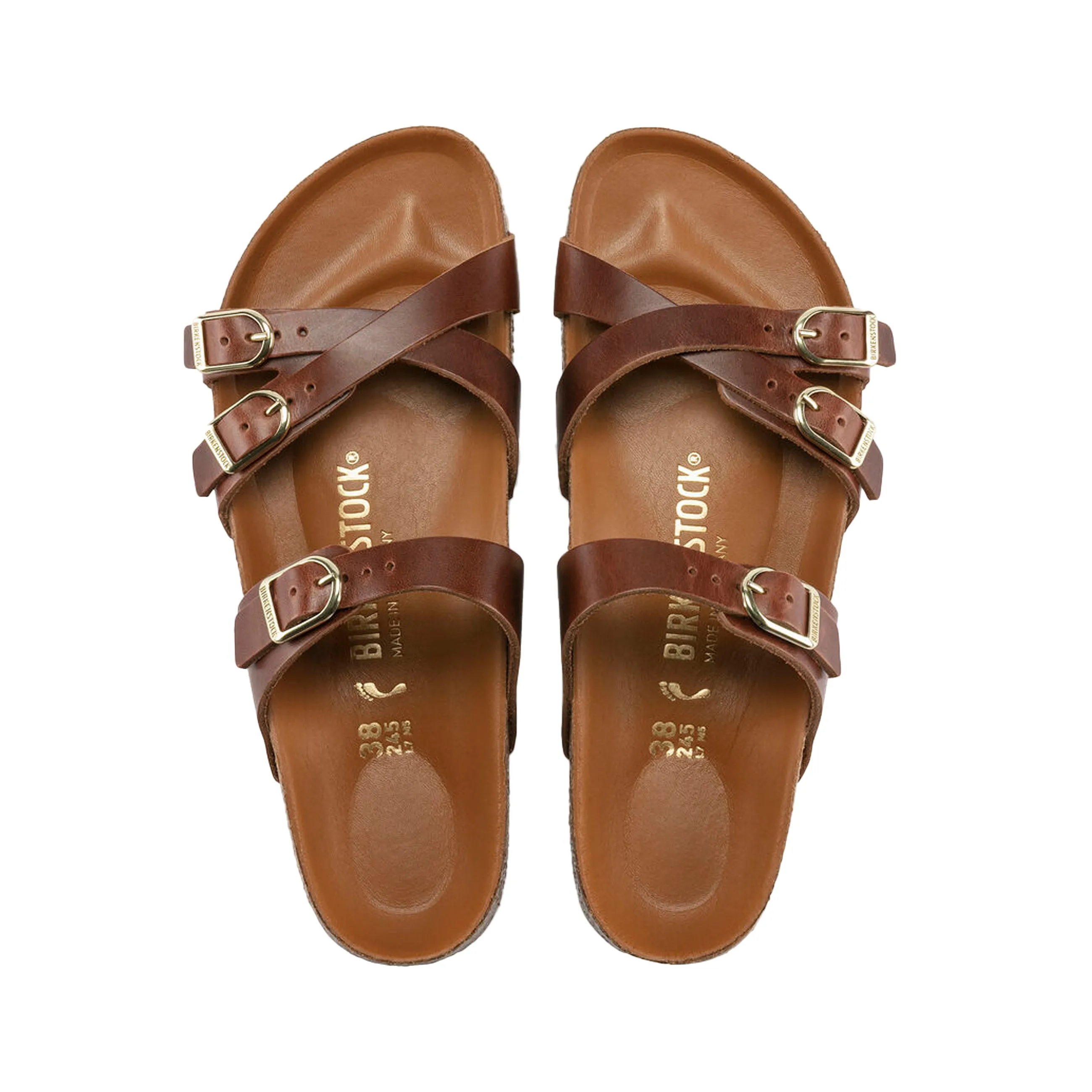 Franca Big Buckle Cognac Oiled Leather