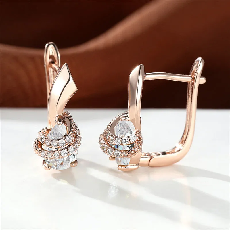 Glamorous Rainbow Zircon Earrings - Sexy Elegant Style for Weddings & Parties!