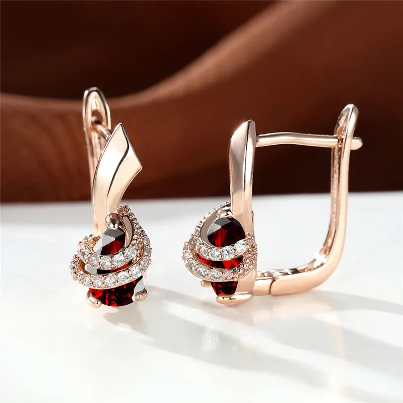 Glamorous Rainbow Zircon Earrings - Sexy Elegant Style for Weddings & Parties!