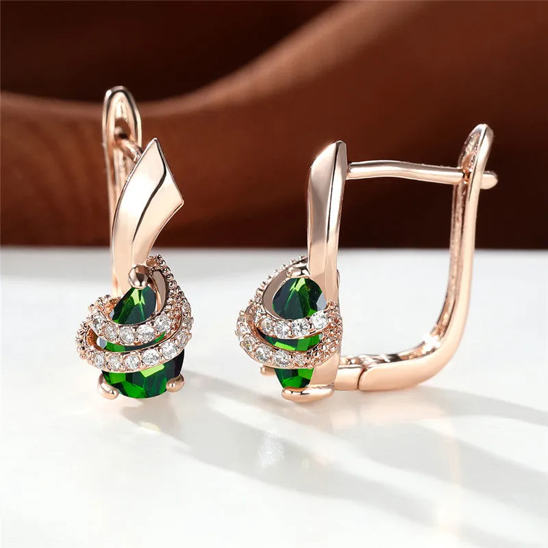 Glamorous Rainbow Zircon Earrings - Sexy Elegant Style for Weddings & Parties!