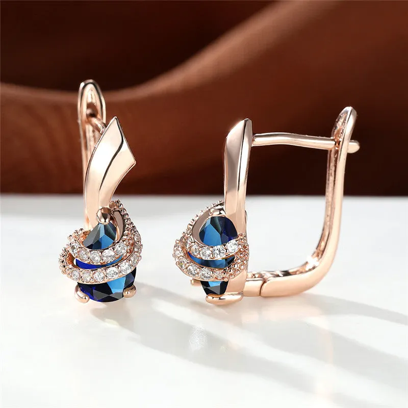 Glamorous Rainbow Zircon Earrings - Sexy Elegant Style for Weddings & Parties!