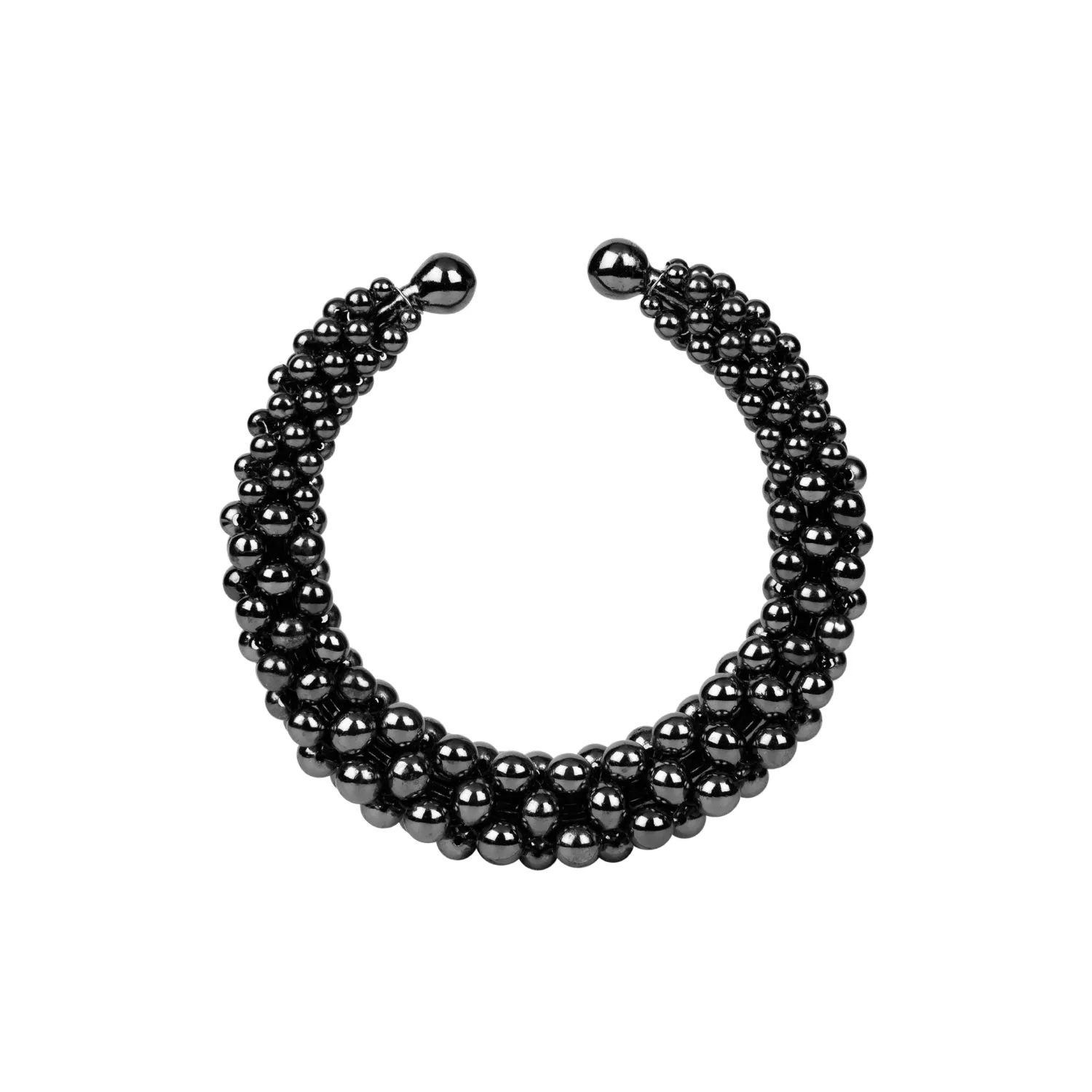 Jet Black Artemisia Orbit Supple Cuff