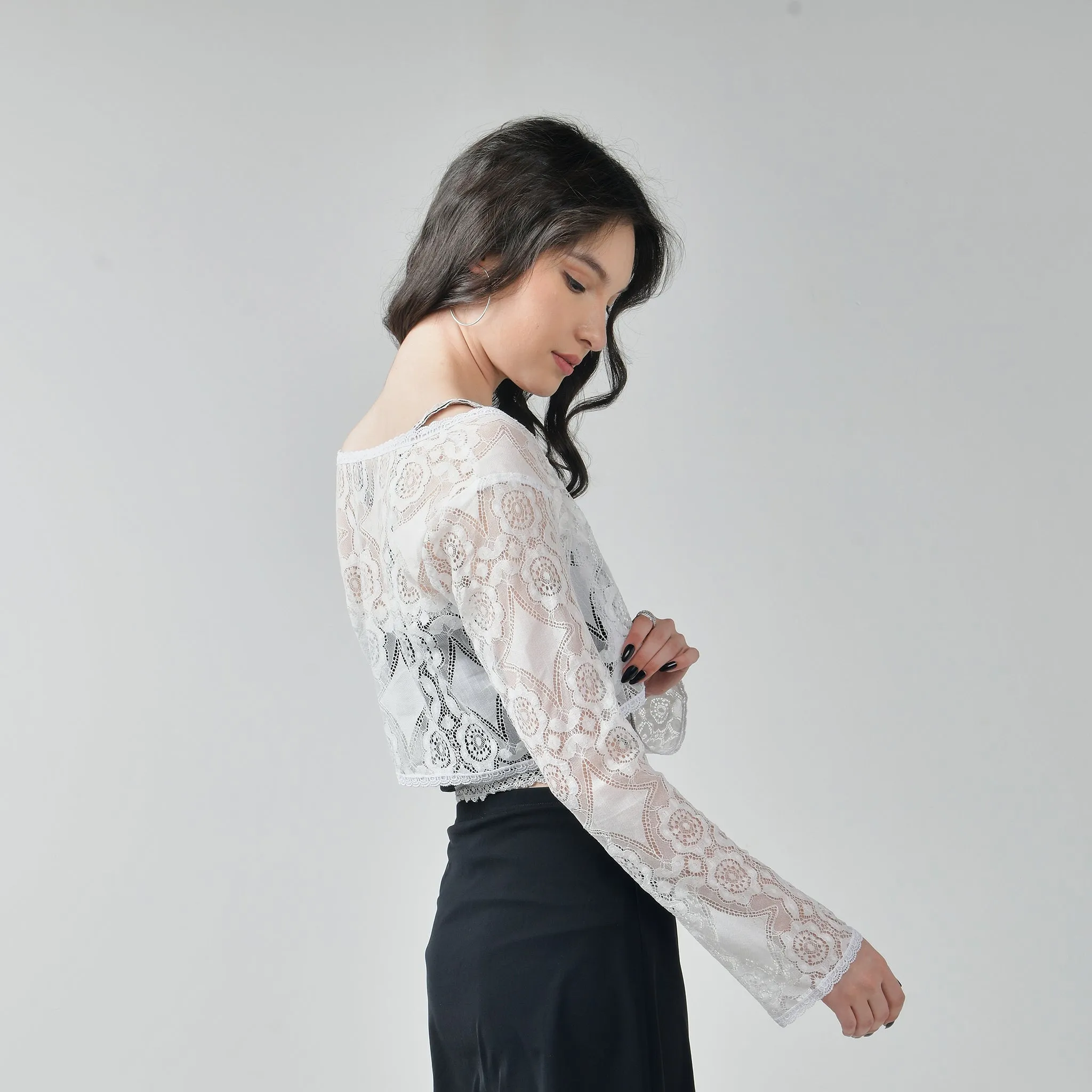 Lace beach shrug