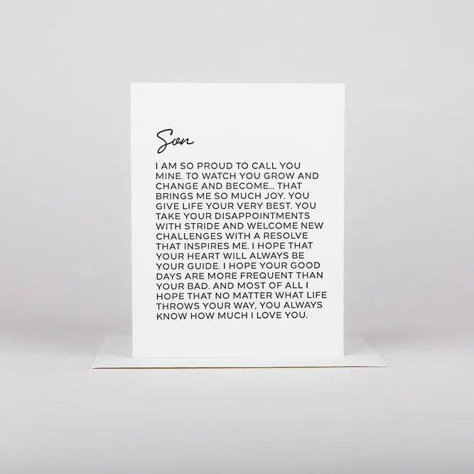 Letter to Family Card