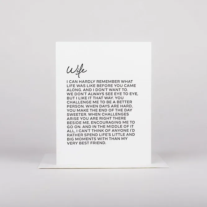 Letter to Family Card