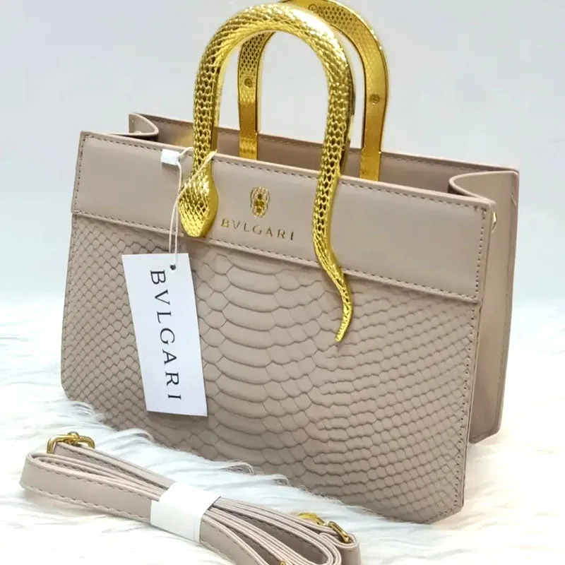 Luxury Croc Pattern Gold Snake Handle Leather Purse