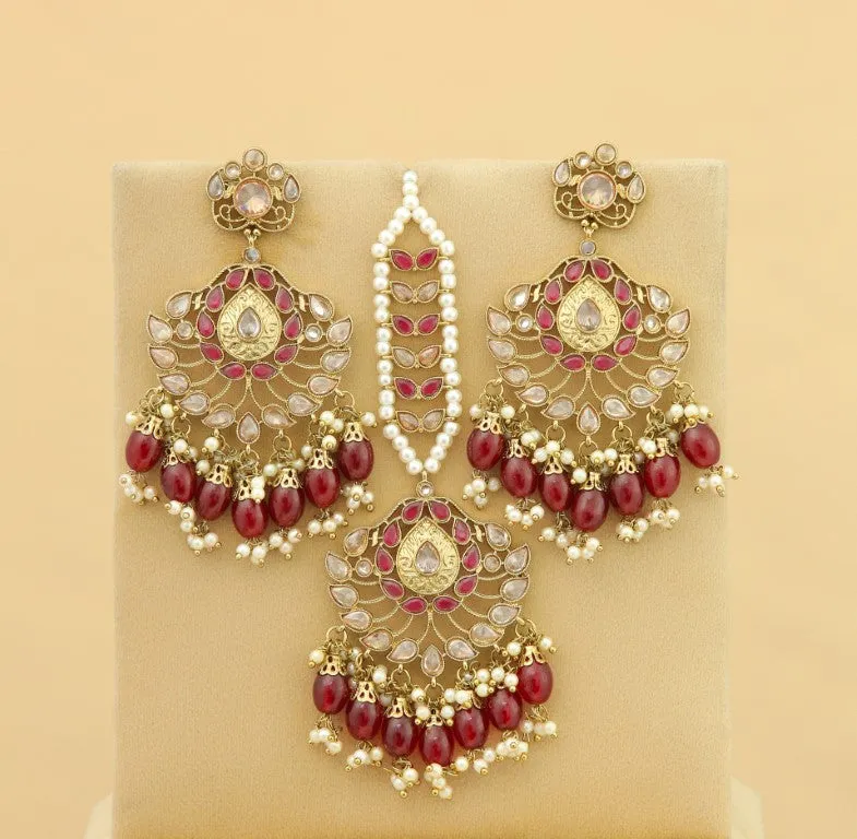 Mahika Earrings With Tikka