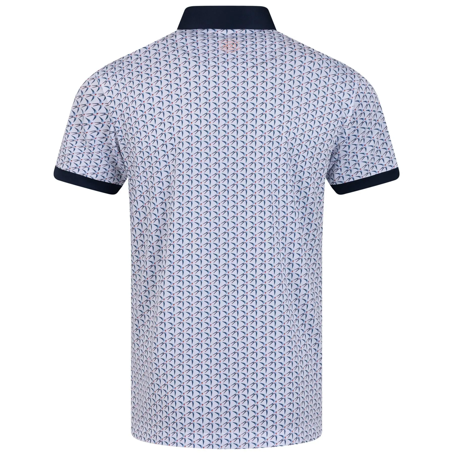 Malcolm Ventil8  Breathable Regular Fit Polo White/Navy/Orange - AW23