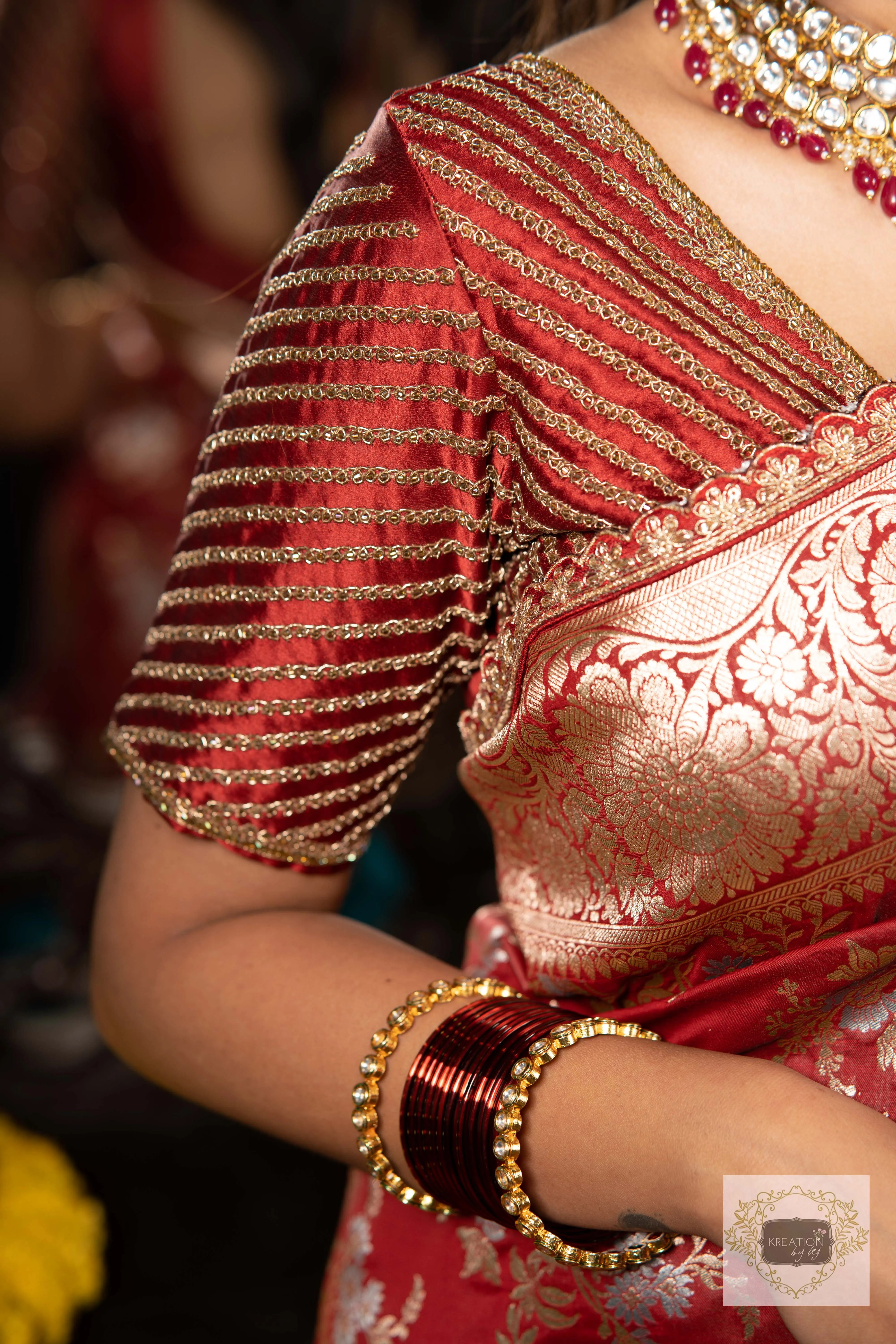 Maroon Banarasi Bridal Saree