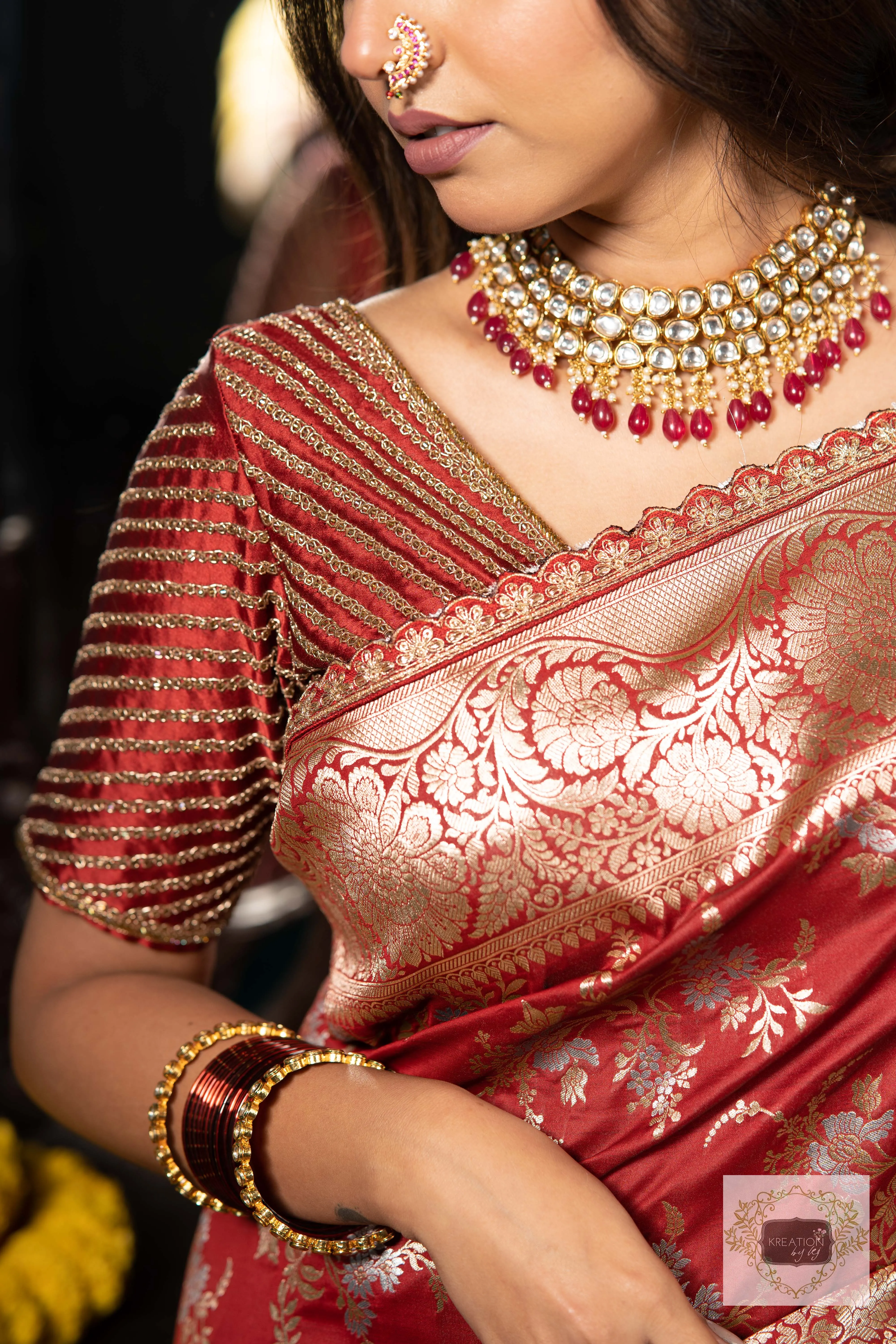 Maroon Banarasi Bridal Saree