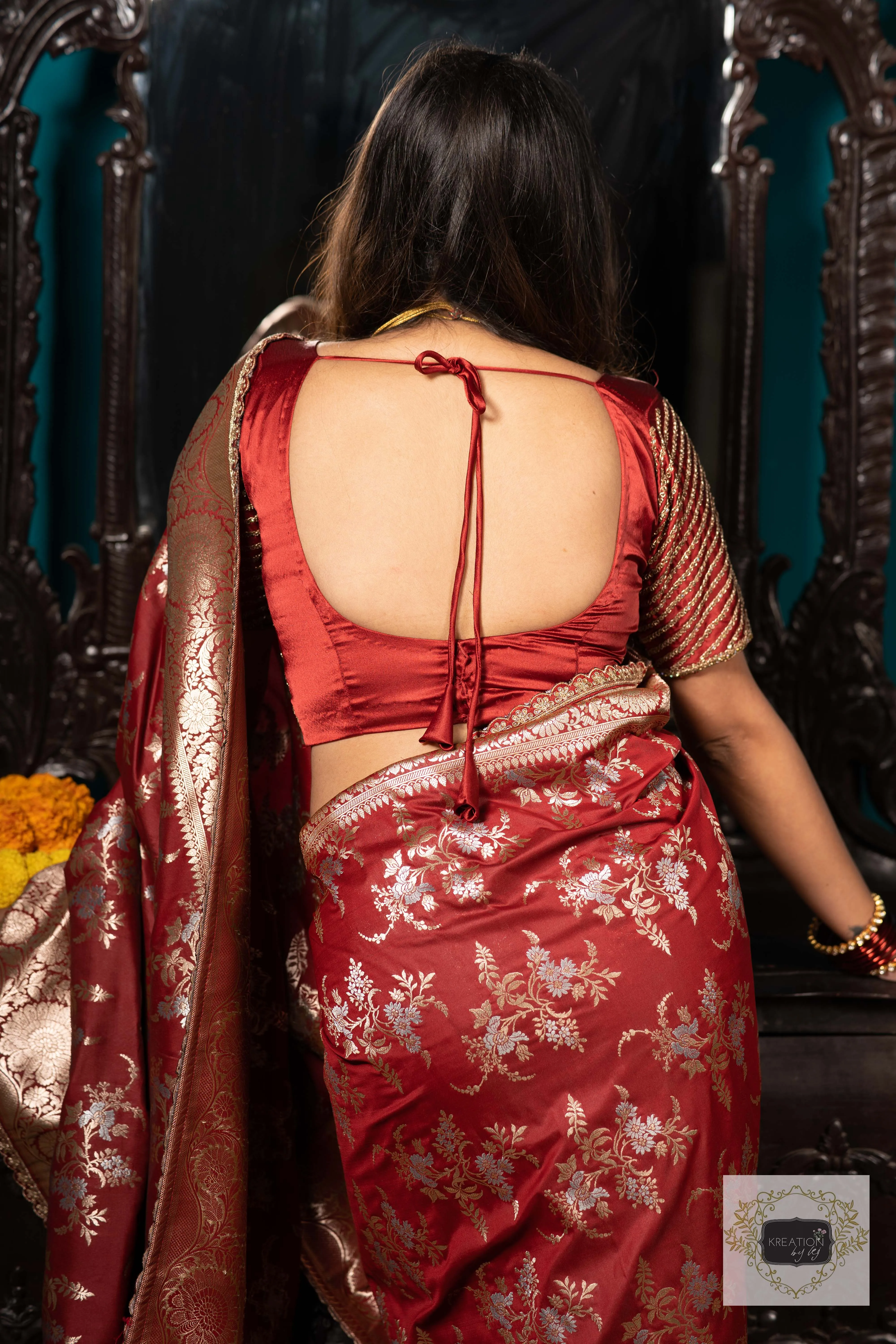 Maroon Banarasi Bridal Saree