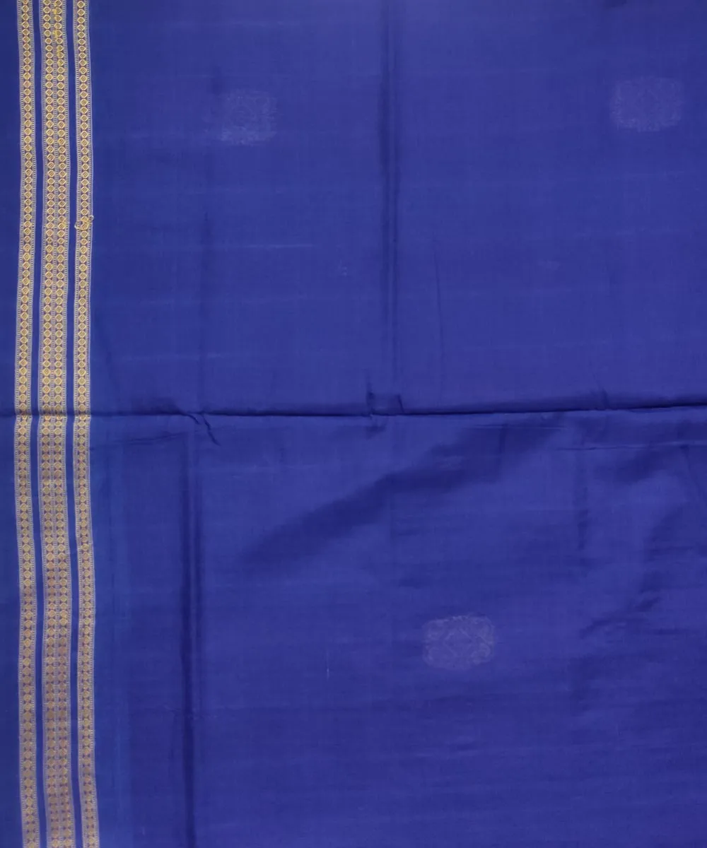 Maroon blue cotton handloom bomkai saree