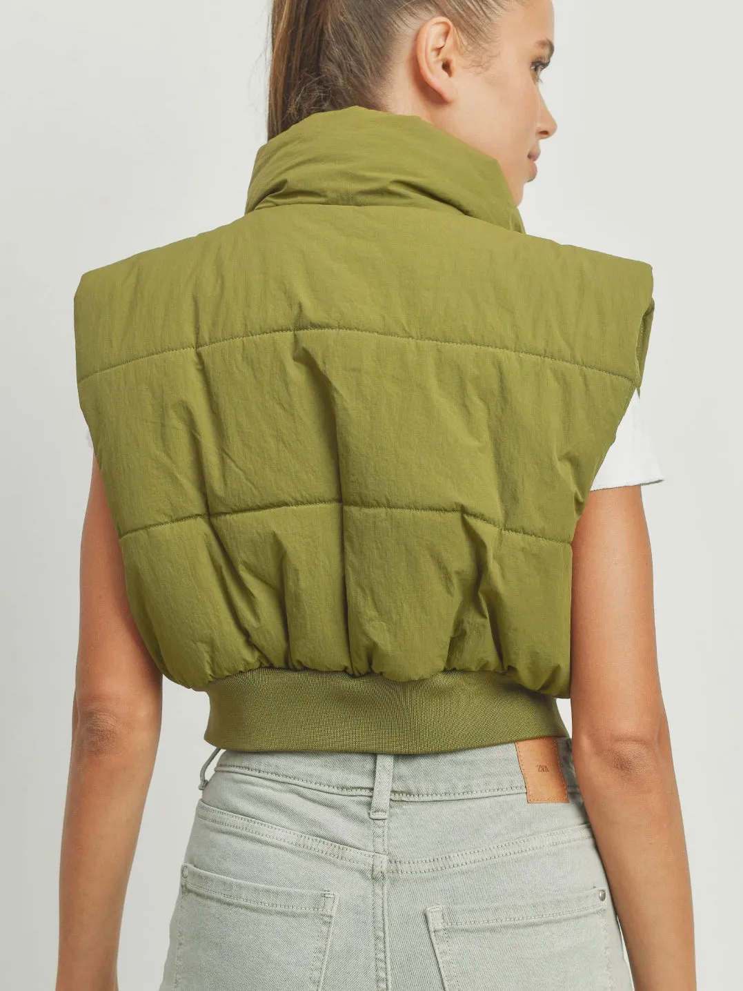 Melanie Crop Puffer Vest