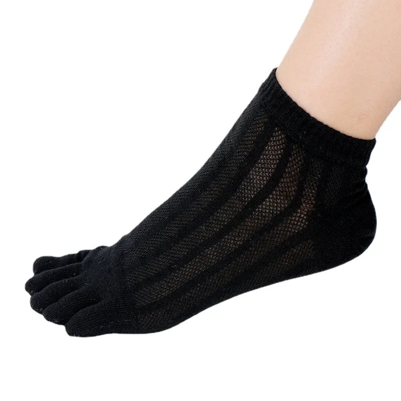 Men Women Breathable Wicking Short Ankle Sock Outdoor Sports Deodorant Five-Finger Socks