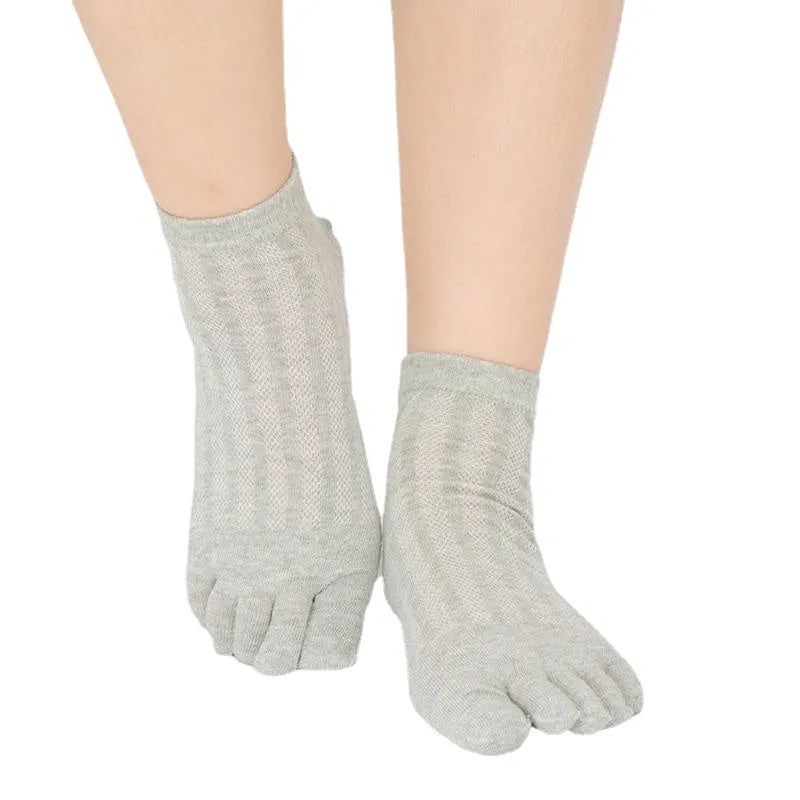 Men Women Breathable Wicking Short Ankle Sock Outdoor Sports Deodorant Five-Finger Socks