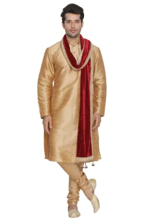 Men's Maroon Velvet Dupatta